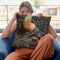 Bison Close Up Throw Pillow By David Stribbling