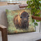Bison Throw Pillow By David Stribbling
