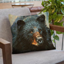 Black Bear Throw Pillow By David Stribbling