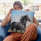 Black Horse Throw Pillow By David Stribbling