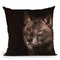 Black Wolf Throw Pillow By David Stribbling