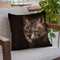 Black Wolf Throw Pillow By David Stribbling