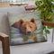Brown Bear Water Throw Pillow By David Stribbling