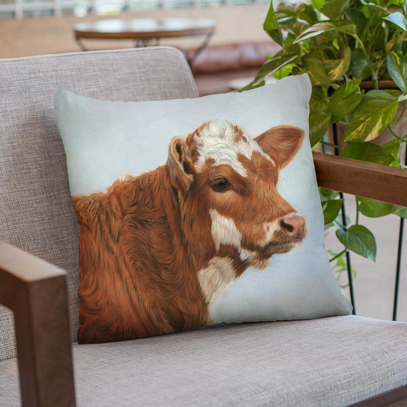 Calf Throw Pillow By David Stribbling