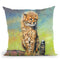 Cheetah Cub I Throw Pillow By David Stribbling