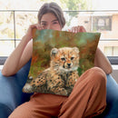 Cheetah Cub Laying Down Throw Pillow By David Stribbling