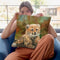 Cheetah Cub Laying Down Throw Pillow By David Stribbling