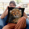 Cheetah Cub Throw Pillow By David Stribbling