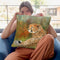 Cheetah Grass Throw Pillow By David Stribbling