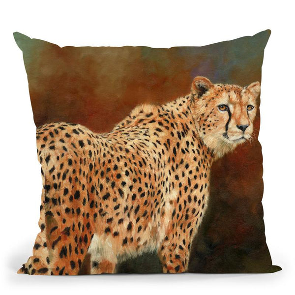 Cheetah Iii Throw Pillow By David Stribbling