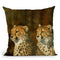 Cheetah Bros Throw Pillow By David Stribbling