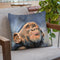 Chimp Looking Up Throw Pillow By David Stribbling