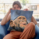 Chimp Looking Up Throw Pillow By David Stribbling