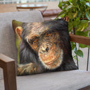 Chimp The Thinker Throw Pillow By David Stribbling