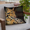 Clouded Leopard Portrait Throw Pillow By David Stribbling
