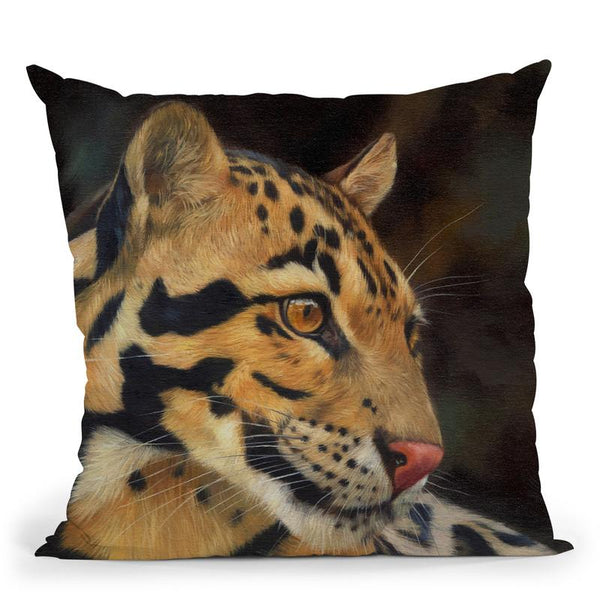 Clouded Leopards Throw Pillow By David Stribbling