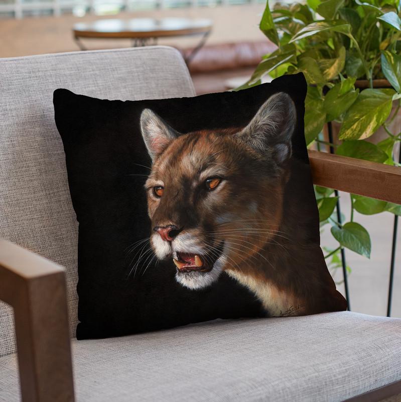 Cougar Throw Pillow By David Stribbling