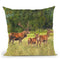 Deer Family Throw Pillow By David Stribbling