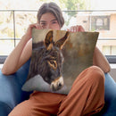 Donkey Throw Pillow By David Stribbling