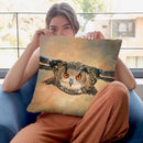 Eagle Owl Throw Pillow By David Stribbling