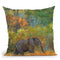 Elephant Trees Throw Pillow By David Stribbling
