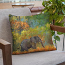 Elephant Trees Throw Pillow By David Stribbling