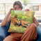 Foal Laying Down Throw Pillow By David Stribbling