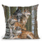 Four Wolves Throw Pillow By David Stribbling