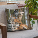 Four Wolves Throw Pillow By David Stribbling
