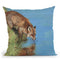 Fox Drinking Throw Pillow By David Stribbling