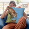 Fox Drinking Throw Pillow By David Stribbling