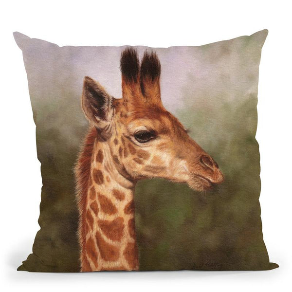 Giraffe Throw Pillow By David Stribbling