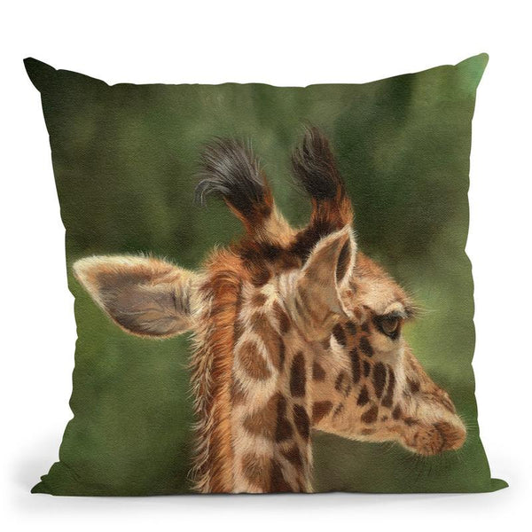 Giraffe Ii Throw Pillow By David Stribbling