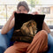 Golden Lion Throw Pillow By David Stribbling