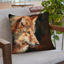 Grey Wolf Portrait Throw Pillow By David Stribbling