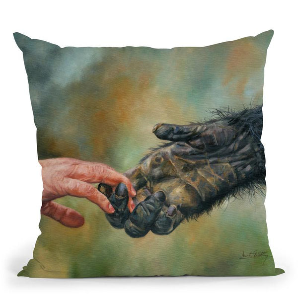 Hands Throw Pillow By David Stribbling