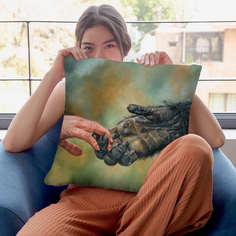 Hands Throw Pillow By David Stribbling