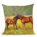 Horses Study Throw Pillow By David Stribbling