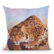 Jaguar On Tree Stump Throw Pillow By David Stribbling