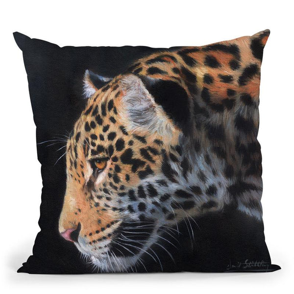 Jaguar Portrait Throw Pillow By David Stribbling