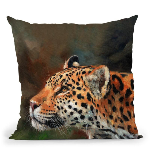 Jaguar Throw Pillow By David Stribbling