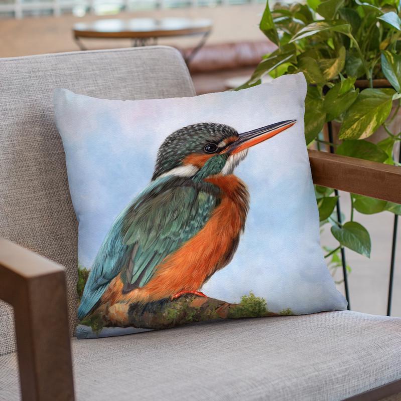 Kingfisher Throw Pillow By David Stribbling