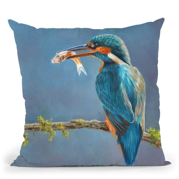 Kingfisher I Throw Pillow By David Stribbling
