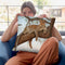 Leopard On A Tree Throw Pillow By David Stribbling