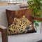 Leopard Portrait Looking Up Right Throw Pillow By David Stribbling