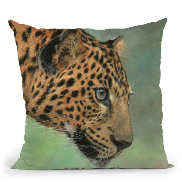 Leopard Profile Ii Throw Pillow By David Stribbling
