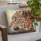 Leopard Side Profile Throw Pillow By David Stribbling