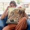 Leopard Side Profile Throw Pillow By David Stribbling