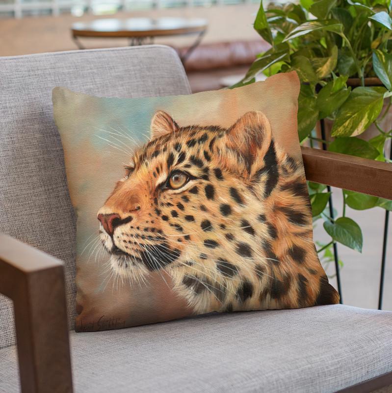 Leopard Study Iii Throw Pillow By David Stribbling