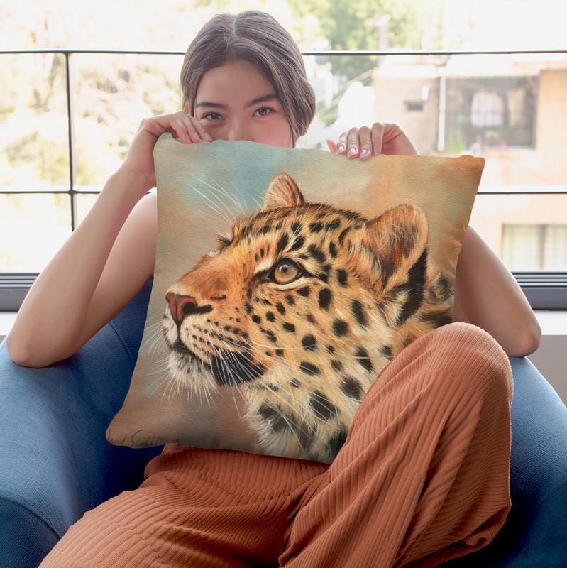 Leopard Study Iii Throw Pillow By David Stribbling